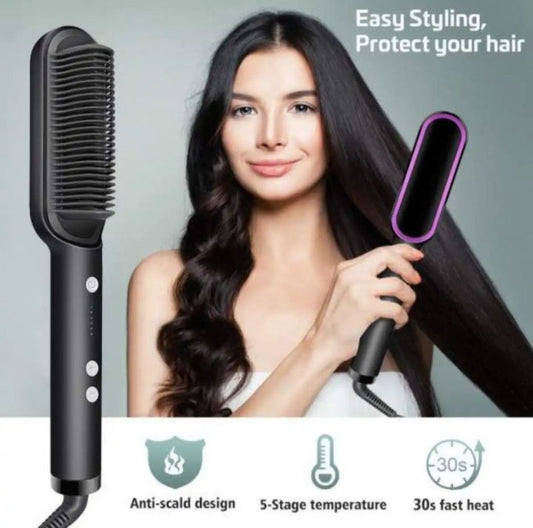 Electric Hair Straightening Comb – Fast Heating & Anti-Scald
