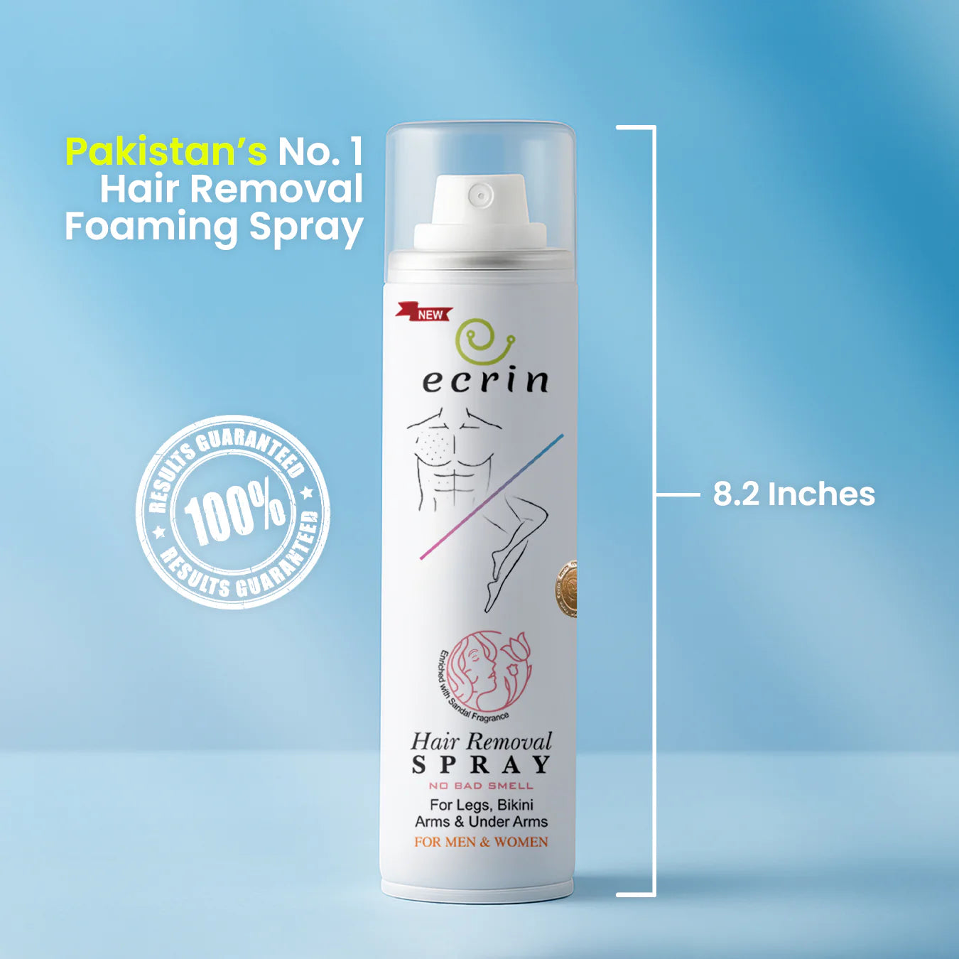 Ecrin Hair Removal Foaming Spray 200ml – Advanced Formula